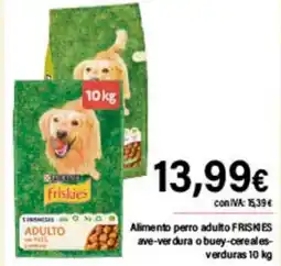 Cash Ifa FRISKIES Alimento perro adulto ave-verdura o buey-cereales- verduras oferta