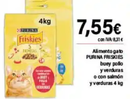 Cash Ifa PURINA Friskies Alimento gato buey pollo y verduras o con salmón y verduras oferta