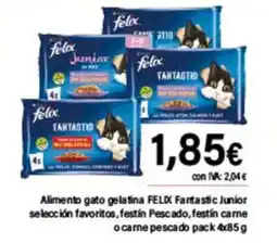 Cash Ifa FELIX Alimento gato gelatina Fantastic Junior selección favoritos, festín Pescado, festín carne o carne pescado oferta
