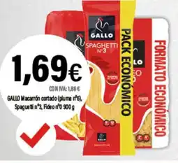 Cash Ifa GALLO Macarrón cortado (pluma nº6), Spaguetinº3, Fideo nº0 oferta
