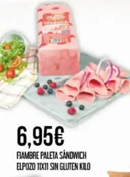 Claudio Fiambre paleta sándwich elpozo 11x11 sin gluten oferta