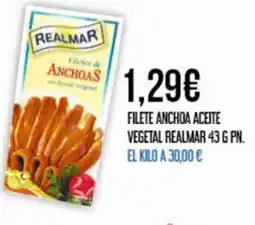 Claudio REALMAR Filete anchoa aceite vegetal oferta