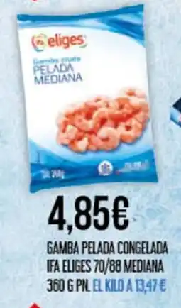 Claudio IFA ELIGES Gamba pelada congelada 70/88 mediana oferta