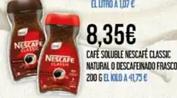 Claudio NESCAFE Café soluble classic natural o descafeinado frasco oferta