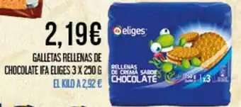 Claudio IFA ELIGES Galletas rellenas de chocolate oferta