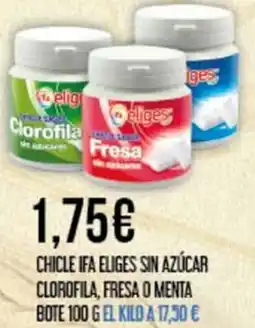 Claudio IFA ELIGES Chicle sin azúcar clorofila, fresa o menta oferta