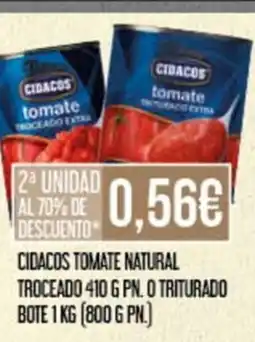 Claudio CIDACOS Tomate natural troceado o triturado oferta