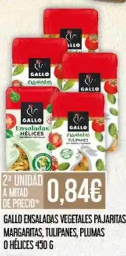 Claudio GALLO Ensaladas vegetales pajaritas, margaritas, tulipanes, plumas o hélices oferta