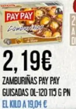 Claudio PAY PAY Zamburiñas guisadas ol-120 oferta