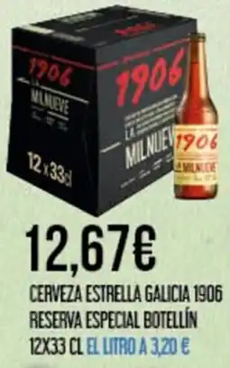 Claudio ESTRELLA GALICIACerveza estrella galicia 1906 reserva botellín oferta