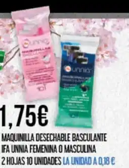 Claudio IFA UNNIA Maquinilla desechable basculante femenina o masculina 2 hojas oferta