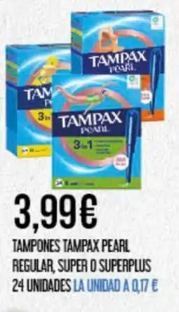 Claudio TAMPAX PEARL Tampones regular, super o superplus oferta