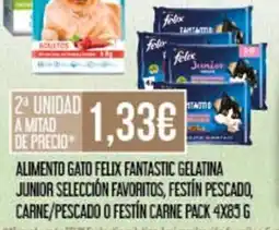Claudio FELIX Alimento gato fantastic gelatina junior selección favoritos, festín pescado, carne/pescado o festín carne oferta