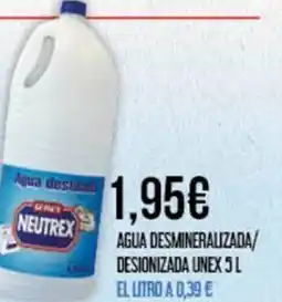 Claudio Agua desmineralizada/ desionizada unex oferta