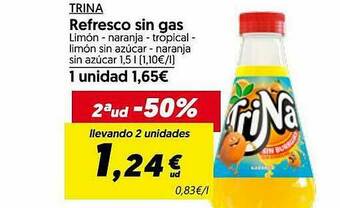 Hiper Usera 2a Ud -50% Trina Refresco Sin Gas oferta