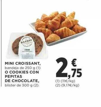 Supercor Mini Croissant O Cookies Con Pepitas De Chocolate oferta