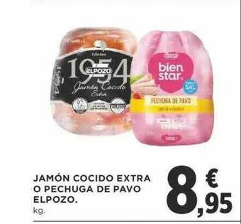 Supercor Jamón Cocido Extra O Pechuga De Pavo Elpozo oferta
