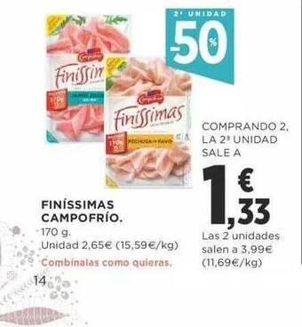 Supercor 2a Unidad -50% Finíssimas Campofrío oferta