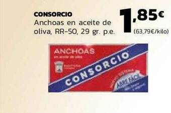 Supermercados Lupa Consorcio Anchoas En Aceite De Oliva Rr-50 oferta