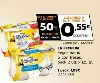 Supermercados Lupa La Lechera Yogur Natural O Con Fresas oferta
