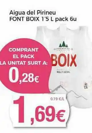Keisy Aigua Del Pirineu Font Boix oferta