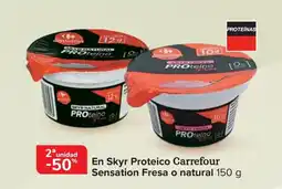 Carrefour En Skyr Proteico Carrefour Sensation Fresa o natural oferta