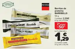 Carrefour BAREBELLS Barritas de proteína oferta