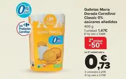 Carrefour Galletas María Dorada Carrefour Classic 0% azúcares añadidos oferta