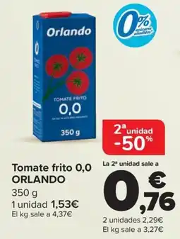 Carrefour ORLANDO Tomate frito 0,0 oferta