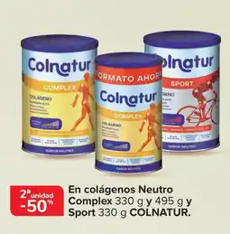 Carrefour COLNATUR En colágenos Neutro Complex y Sport oferta