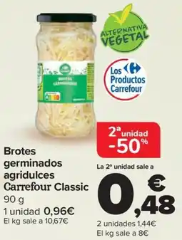 Carrefour Brotes germinados agridulces Carrefour Classic oferta
