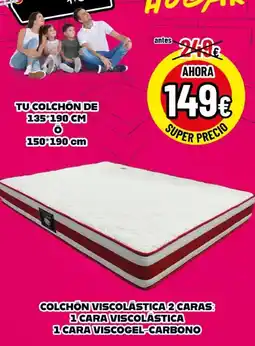 Outlet Hogar Colchón viscolastica 2 caras oferta