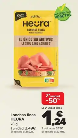 Carrefour HEURA Lonchas finas oferta