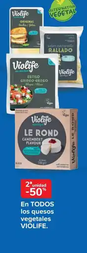 Carrefour VIOLiFE En TODOS los quesos vegetales oferta