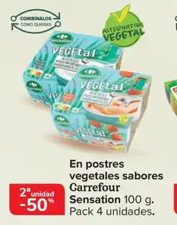 Carrefour CARREFOUR SENSATION En postres vegetales sabores oferta