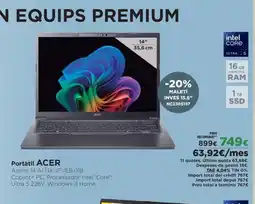 El Corte Inglés ACER Portátil oferta