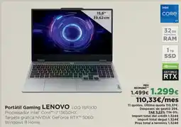 El Corte Inglés LENOVO Portàtil Gaming oferta