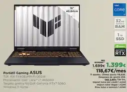 El Corte Inglés ASUS Portàtil Gaming oferta