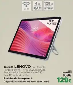 El Corte Inglés LENOVO Tauleta oferta