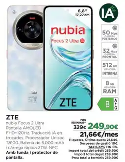 El Corte Inglés ZTE nubia Focus 2 Ultra oferta