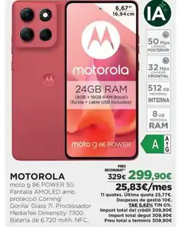 El Corte Inglés MOTOROLA moto g 86 POWER 5G oferta