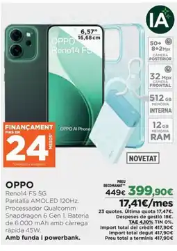 El Corte Inglés OPPO Reno14 FS 5G oferta
