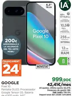 El Corte Inglés GOOGLE Pixel 10 oferta