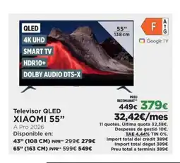 El Corte Inglés XIAOMI 55" Televisor QLED oferta