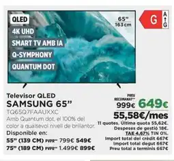 El Corte Inglés SAMSUNG 65" Televisor QLED oferta