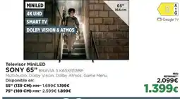 El Corte Inglés SONY 65" Televisor MiniLED oferta