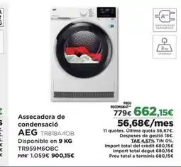 El Corte Inglés AEG Assecadora de condensació oferta