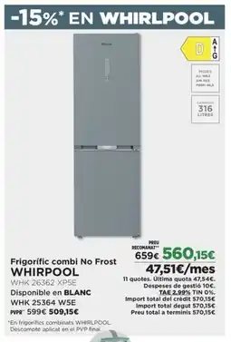 El Corte Inglés WHIRLPOOL Frigorífic combi No Frost oferta