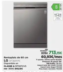 El Corte Inglés LG Rentaplats oferta