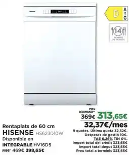 El Corte Inglés HISENSE Rentaplats oferta
